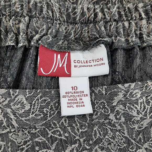 Vtg 90s bronze micro crinkle floral skirt set — JM Collection Jennifer Moore - Picture 7 of 16